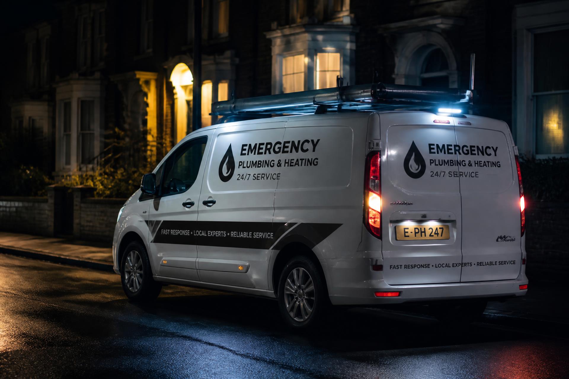 Emergency plumbing and heating service van